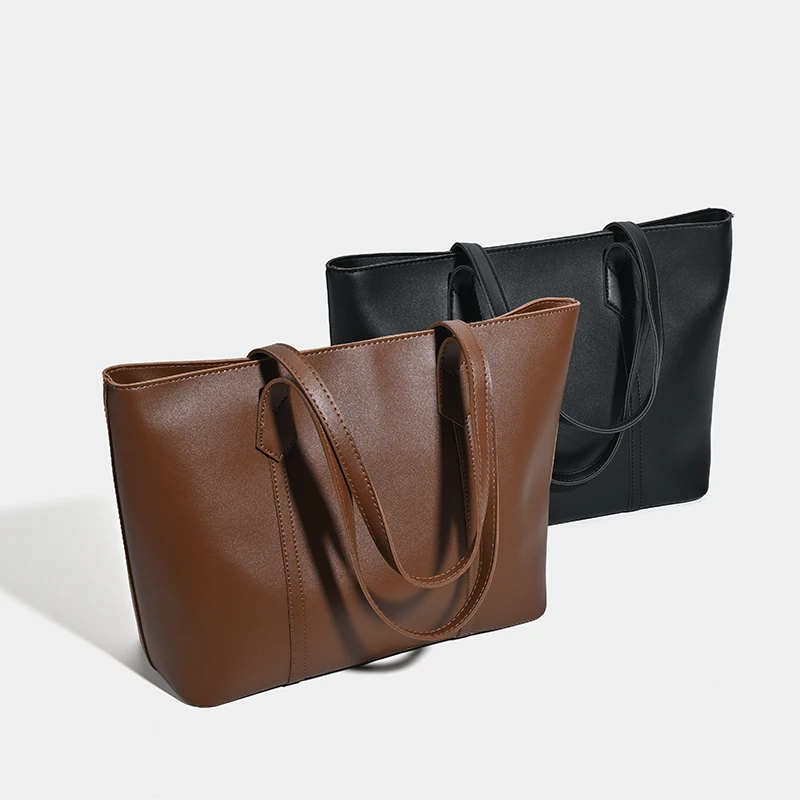 

Модная женская повседневная сумка большой вместимости из мягкой искусственной кожи, новая многофункциональная большая сумка через плечо в стиле ретро 2023 года