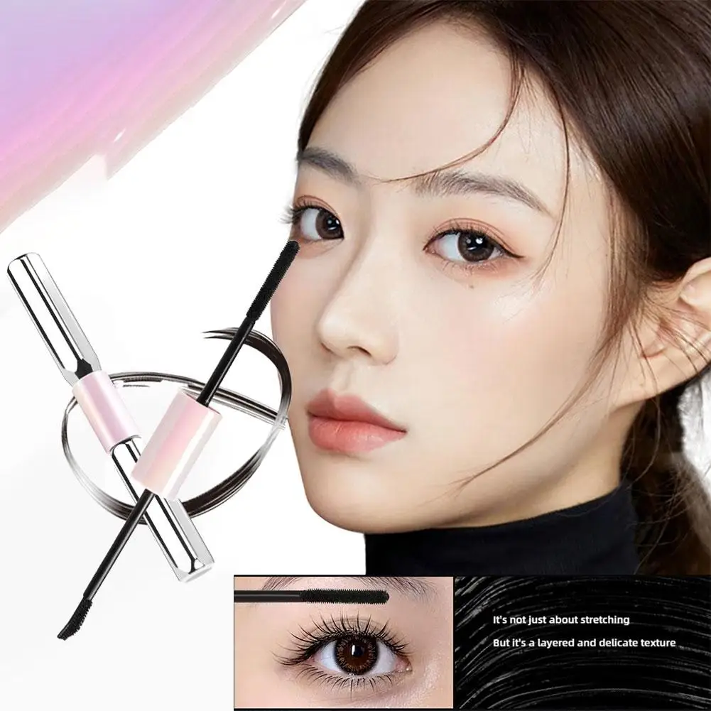 Mascara Double tête, apprêt pour cils + Mascara, outil de bouclage Long et Dense imperméable, agrandir les yeux lisses et épais Z5P6