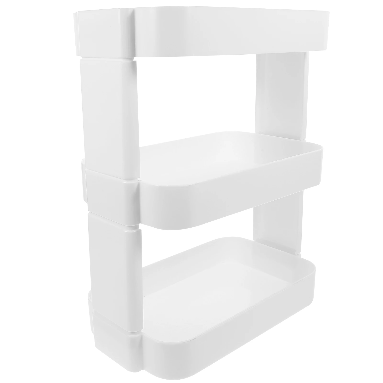 

White 3-Layer Shelf Pen Holder Under The Sink Holders Organizer for Office Supplies Plastic Storage Rack Student Desktop Cup