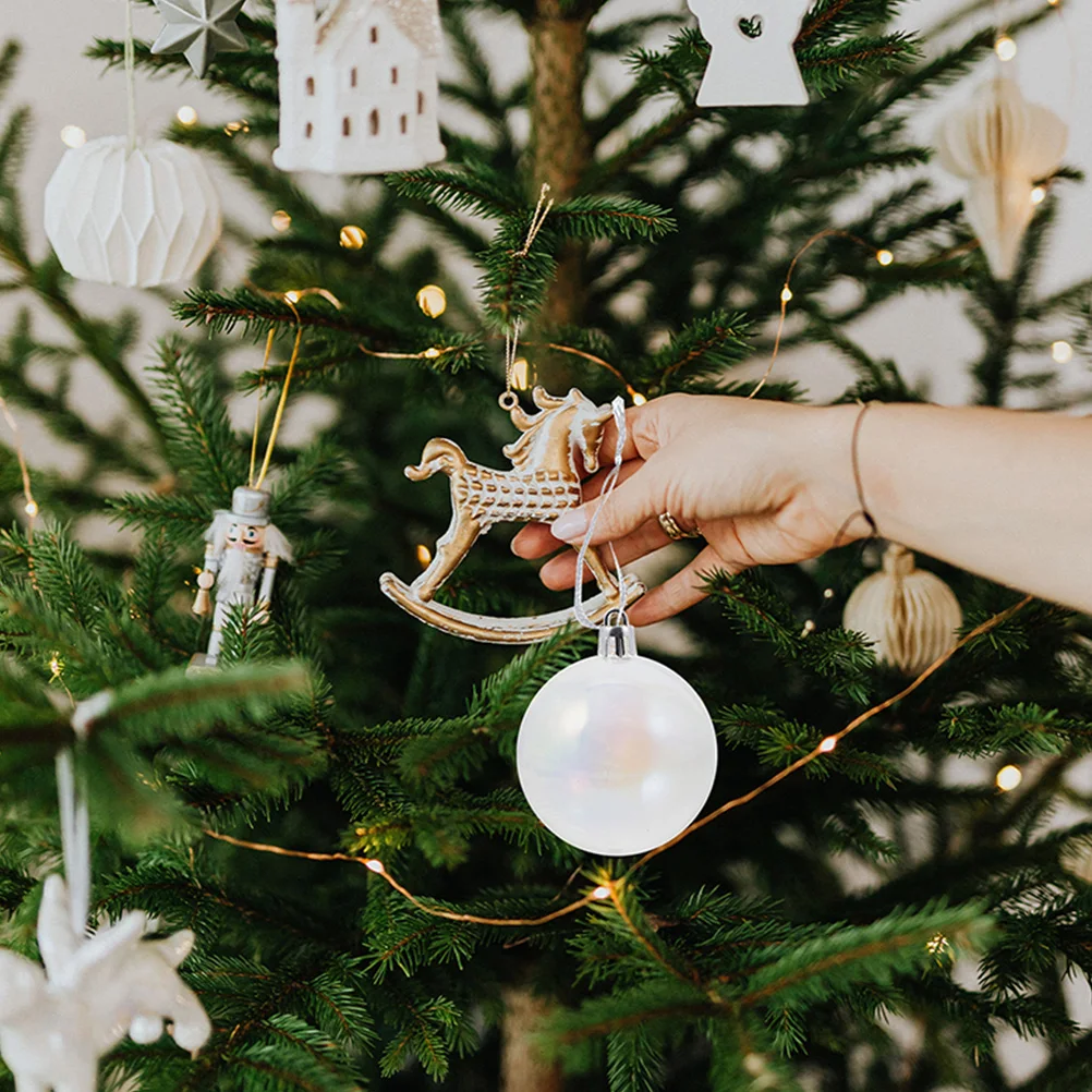 

24Pcs Christmas Decorative Ball Pendants Light Weight Plastic Xmas Tree Hanging Ornaments Holiday Party Supplies