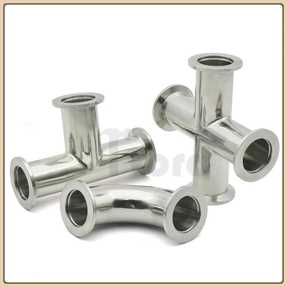 KF16 KF25 KF40 KF50 Vacuum Quick Fit Elbow/tee/four-way 304 Stainless Steel Equal Diameter Flange Joint