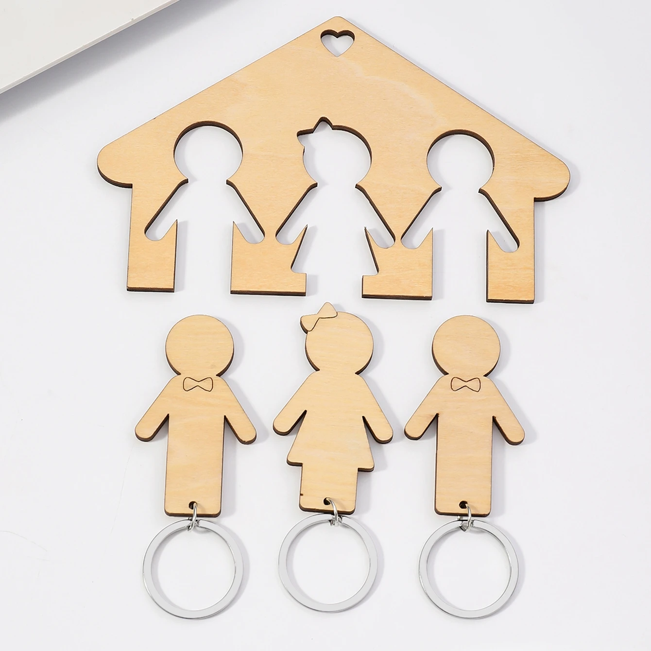 2Pc/3pcs/4pcs/set creative home decoration keychains, home keychains, couple keychains, wall hanging accessories 