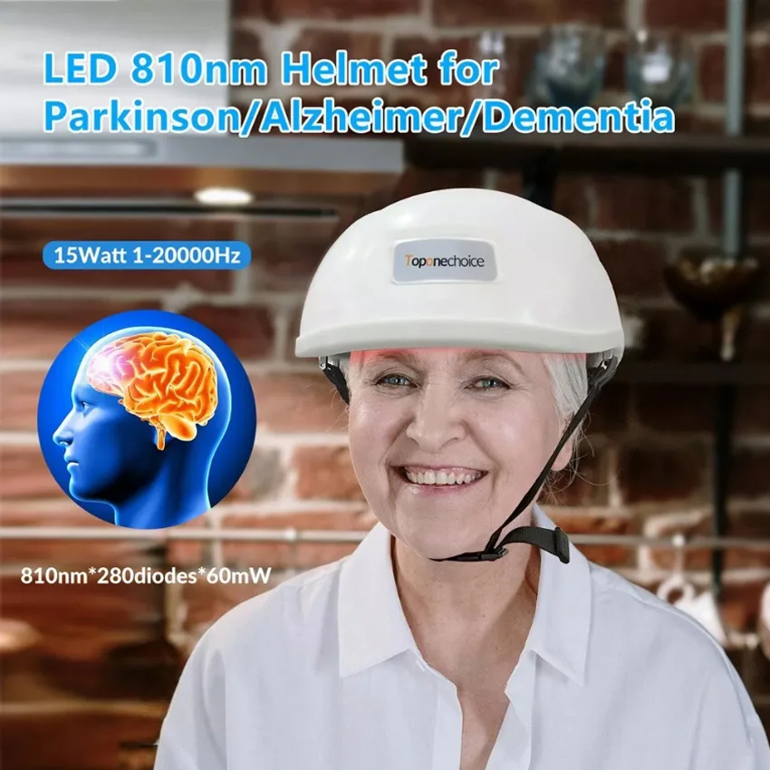 

Photodynamic Near Infrared Brain Stimulation 810nm Photobiomodulation Helmet for Insomnia Anxiety Depression Parkinson Stroke