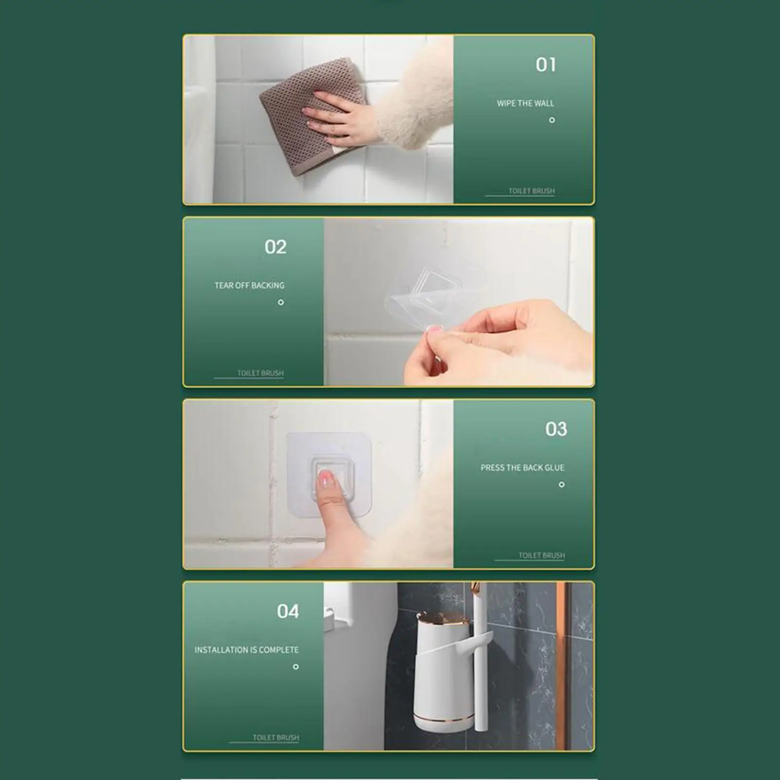 

Disposable Toilet Cleaning Brush Refills PP Sponge Scrub Pad Wall Hanging Holder Starter System for Toilet Bowl Home Hotel