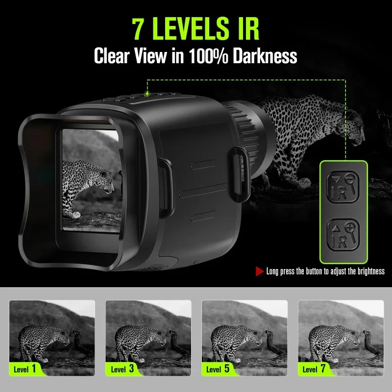 【Professional Grade】TX Monocular Night Vision Device 16X Digital Zoom 1080P HD Infrared Camera Hunting Telescope Outdoor Search view 5