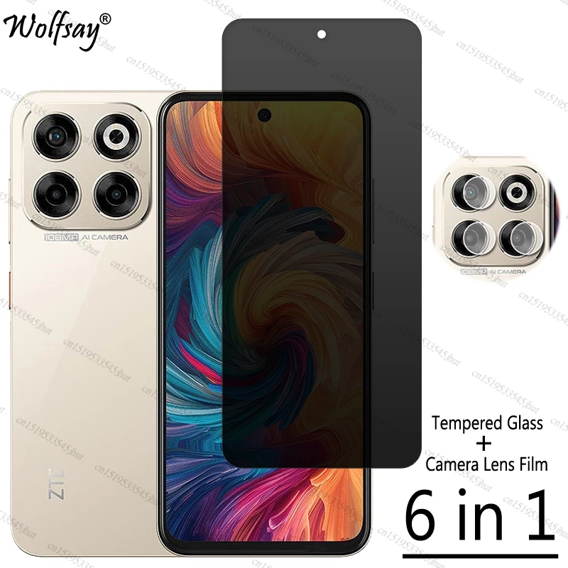 Privacy Screen Protector For ZTE Axon 70 Anti-Spy Tempered Glass For ZTE nubia V70 Blade V70 Camera Glass For ZTE Axon 70 Glass