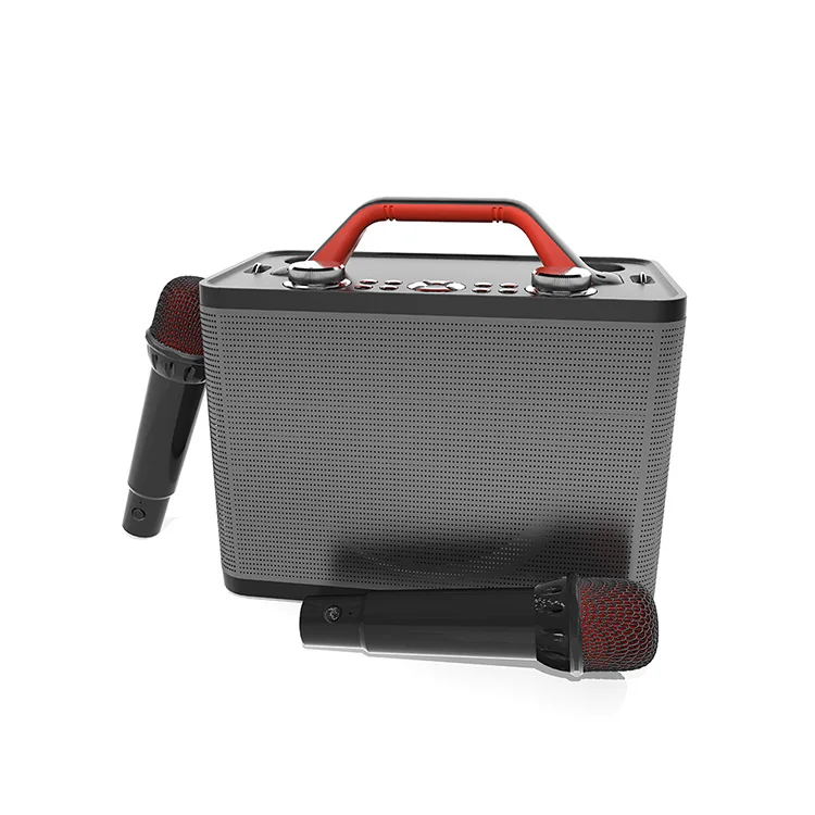 Factory Price Dynamic Karaoke System Rechargeable Battery Wireless Karaoke Machine Speaker with 2 Mic for Home KTV