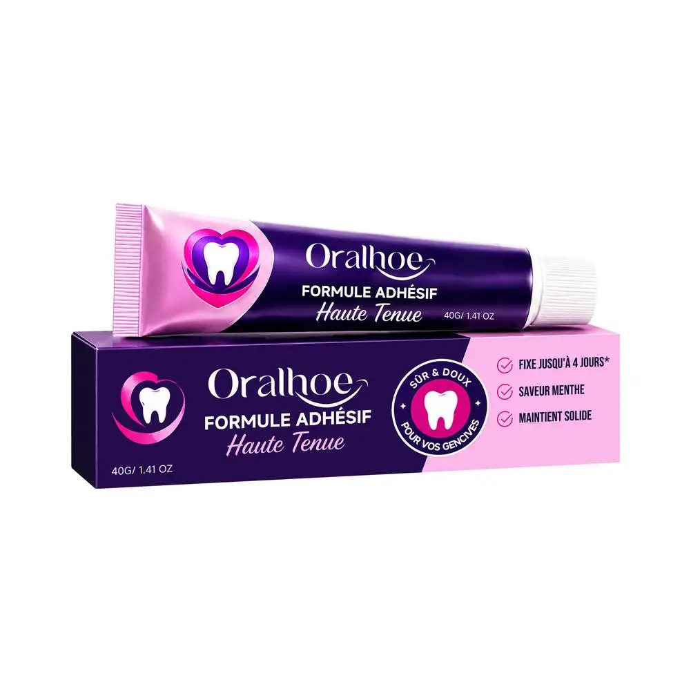 40g Denture Adhesive Long Lasting Denture Hold, Thermoplastic Denture Fixing Adhesive, Strong Adhesion Prevent Denture Loosen