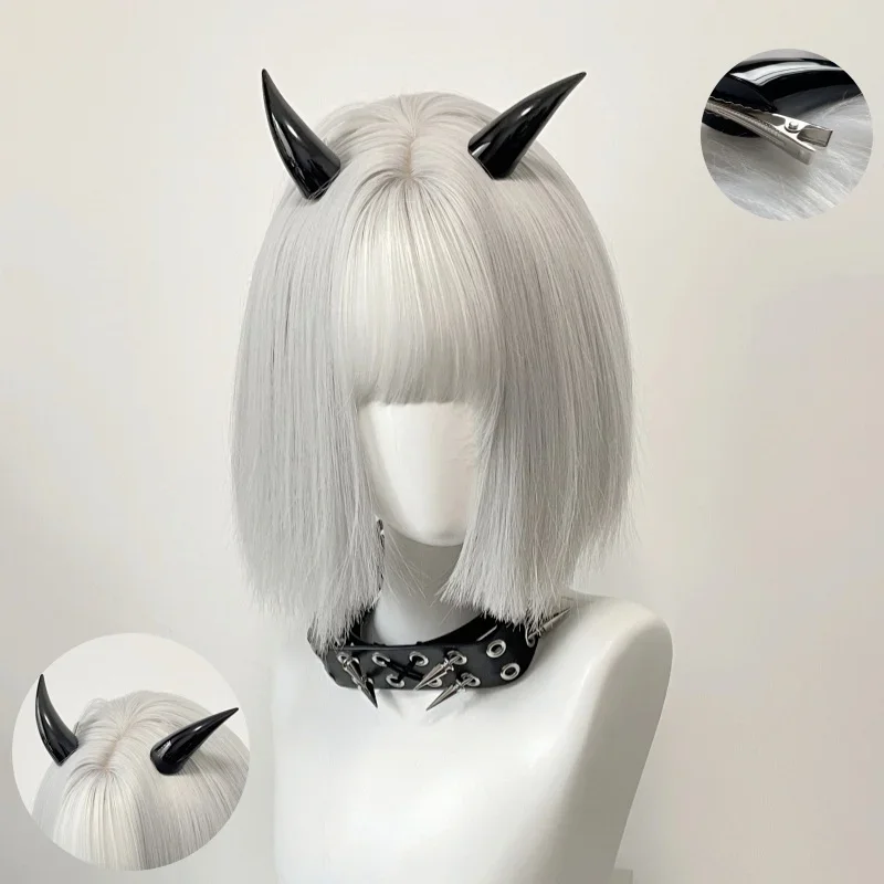 Image of QQ Cosplay Kostümzubehör Teufel 1 Paar Halloween Dämonenhörner Haarspange Gothic Süße Nachtparty Cosplay Kostüm Punk Accesso