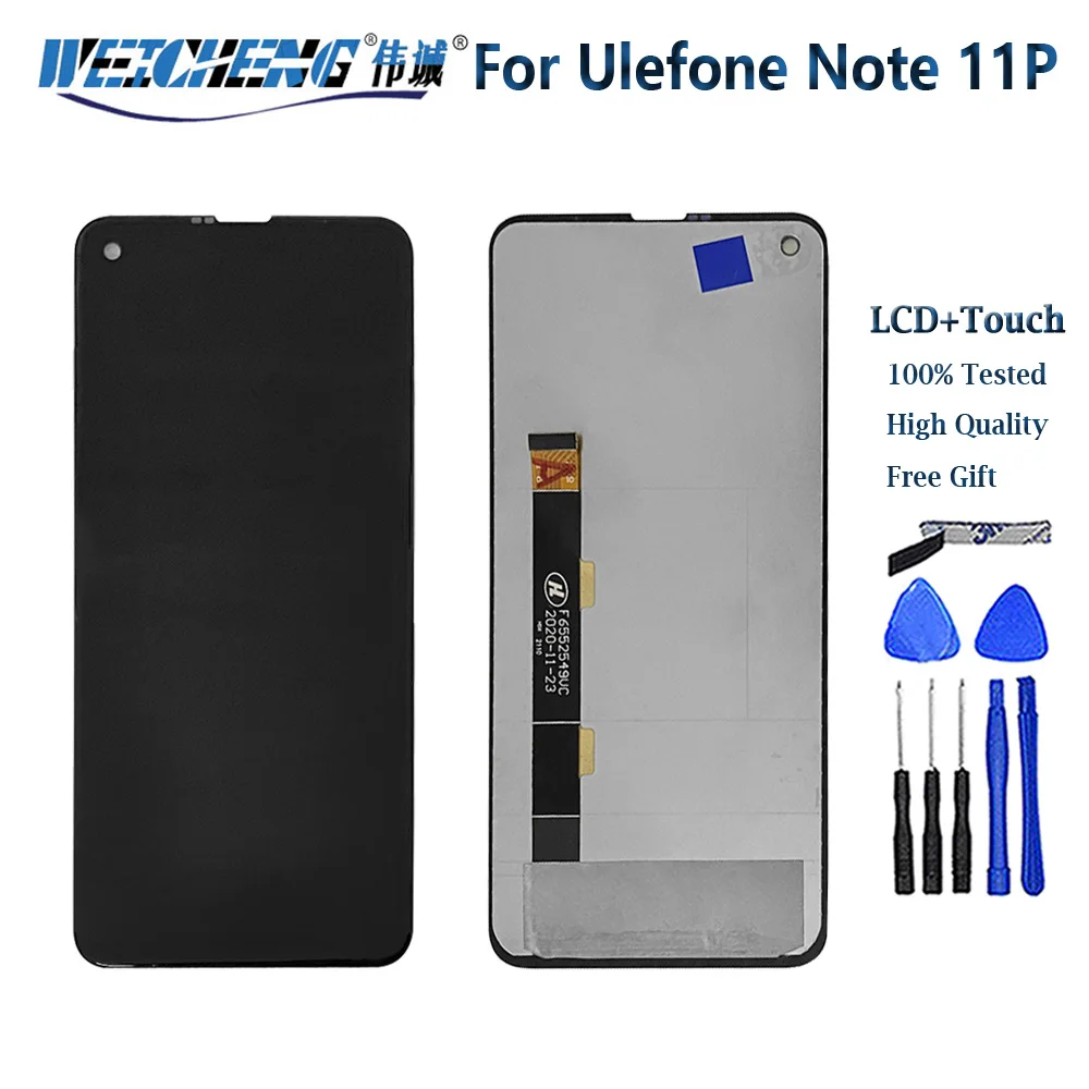 

6.55" Original For Ulefone Note 11P LCD Display + Touch Screen Assembly Replacement For Ulefone Note11P Full LCD Screen + Glue