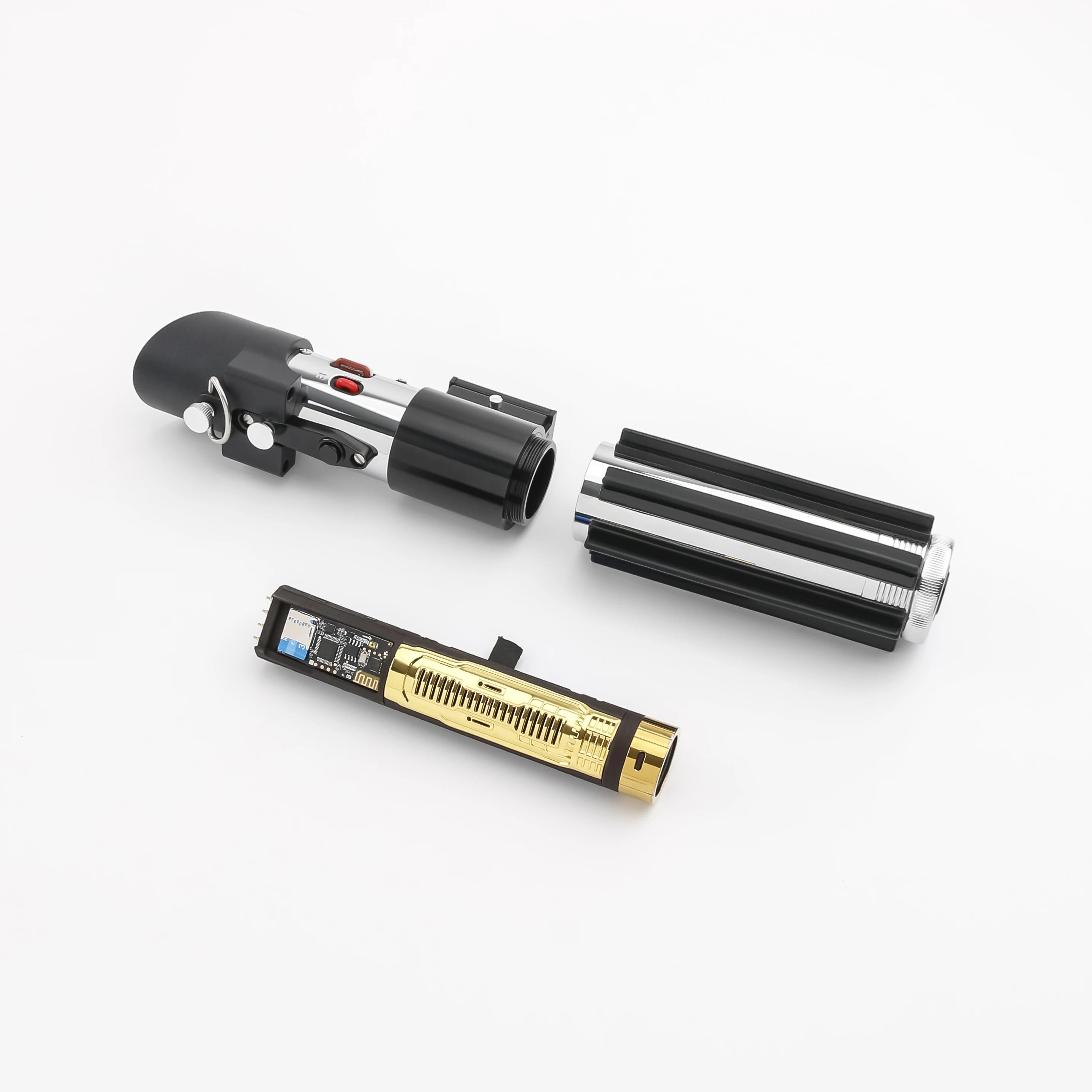 TXQSABER Lightsaber Neopixel بلوتوث السلس سوينغ الليزر السيف مقبض معدني جيدي تأثيري هدية الكريسماس فيدر طبق الاصل-لا شفرة