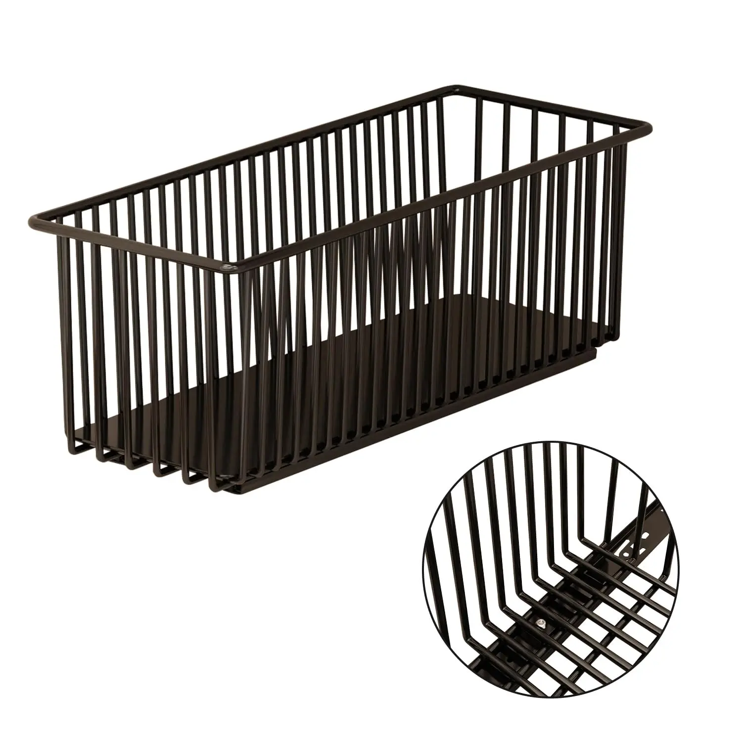 Cassetti estraibili per mobili da cucina pesanti – Set da 2 organizer in acciaio al carbonio – Sottili, senza foratura, silenziosi, facili da montare – Ideali per sottopensili, bagno, dispensa,