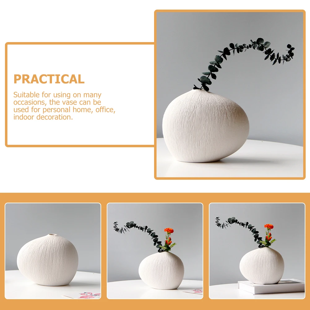 

Ceramic Vase Irregular Shape Modern Flower Arrangement Art Home Decor Desktop Centerpiece for Living Room Office Tabletop