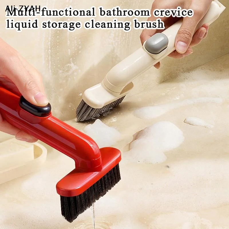 

【Ahy】Multifunctional Bathroom Crevice Cleaning Brush With Liquid Retention, No Dead Angles, Rotating Brush For Bathroom Recesses