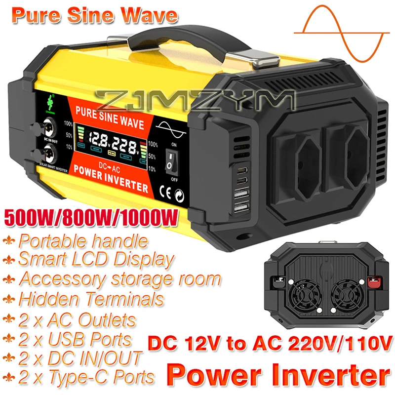 500W/800W/1000W Pure Sine Powe - Outdoor Power Inverter recension och pris