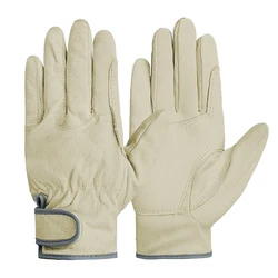 1 Pair Electric Welding Work Gloves Leather Welding Gloves Heat Resistant Security Work Gloves