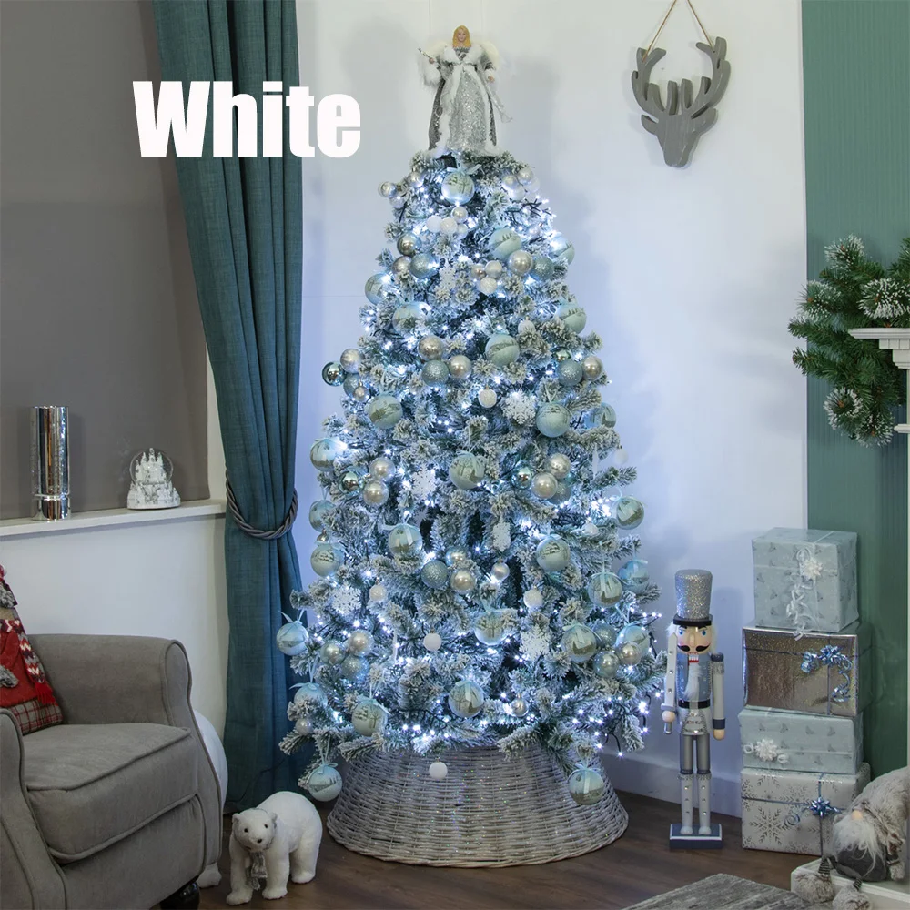 Green Wire Cluster Lights 500 Led Fairy String Christmas Tree Lights Garden Indoor Living Room Tree Wedding Decor Party Holiday