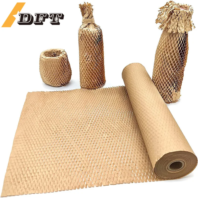 

10M Honeycomb Cushioning Wrap Roll for Moving Shipping Packaging Gifts Recyclable Honeycomb Paper Supplies Bubble Paper Wrapp