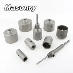 SDS PLUS Wall Hole Saw Drill Bit Set 30mm-160mm Concrete Hole Saw Cement Stone Brick Wall Air Conditioner Tube Hole Opener Tools