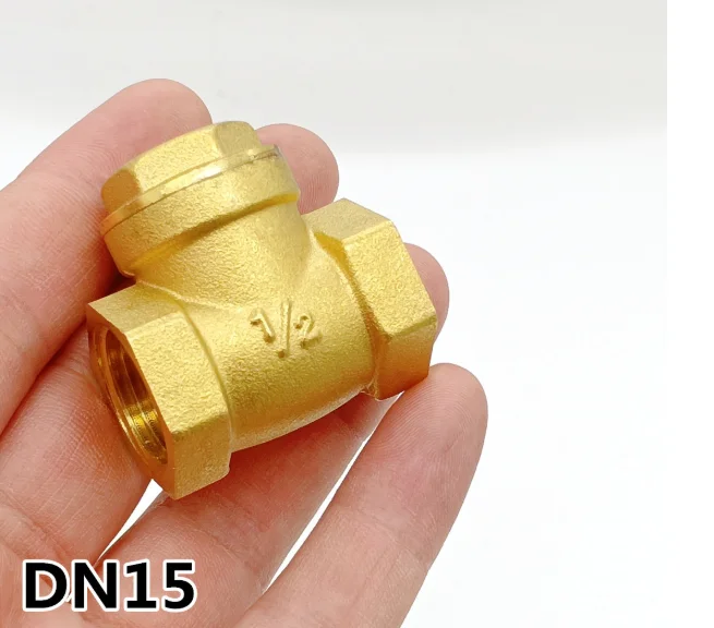 1/2 Inch Water Pipe Non Return Horizontal Check Valve Brass Swing Type Check Valve Female Thread Valve