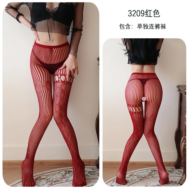 

Long Night Sexy Lingerie Lace Patchwork Hollow Fishnet Stockings Sexy Versatile Girl Pantyhose Fishnet Stockings 3209