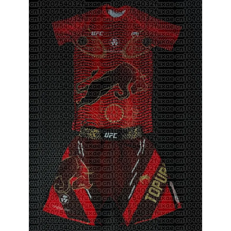 

UFC Top Fighters Ilia Topuria Combat Fighting Event футболки мужские дышащие трикотажные шорты для борьбы бег впитывающий пот комплект