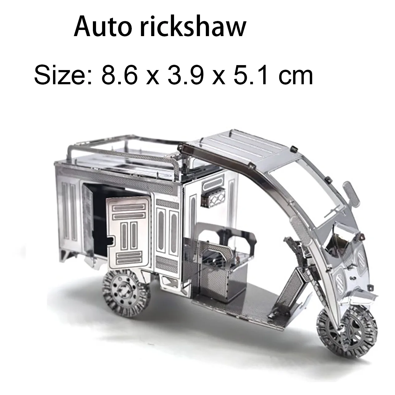 لغز معدني فضي/لون ثلاثي الأبعاد يمكنك صنعه بنفسك نموذج سيارة كلاسيكية ذات طابقين حافلة يدوية تجميع دراجة نارية لعبة ألغاز للأطفال هدية