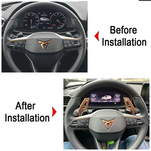 Imagen 2 del producto Paletas de cambio para Cupra Formentor 2019 Cupra Ateca Leon e-híbrido 2020 2021 2022, accesorios para extensión de engranajes DSG para volante de coche