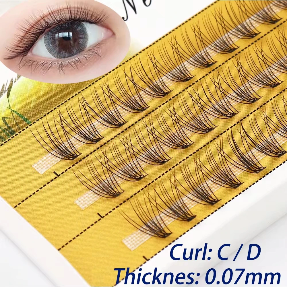 10/20/30/40D Mink Eyelashes 1 Box/60 Bundles Natural Eyelash extension Russia Individual Eyelash Cluster Makeup tools Eyelash