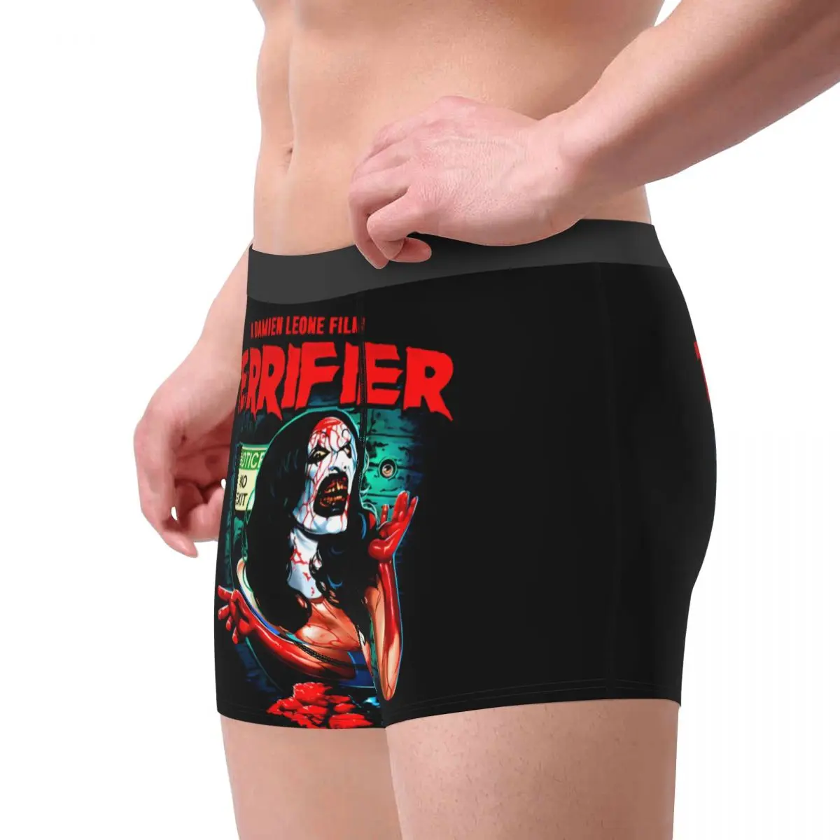 Terrifier 3 Spaventoso el payaso hombres ropa interior Halloween sangre Navidad Boxer calzoncillos cortos bragas transpirables calzoncillos Homme S-XXL