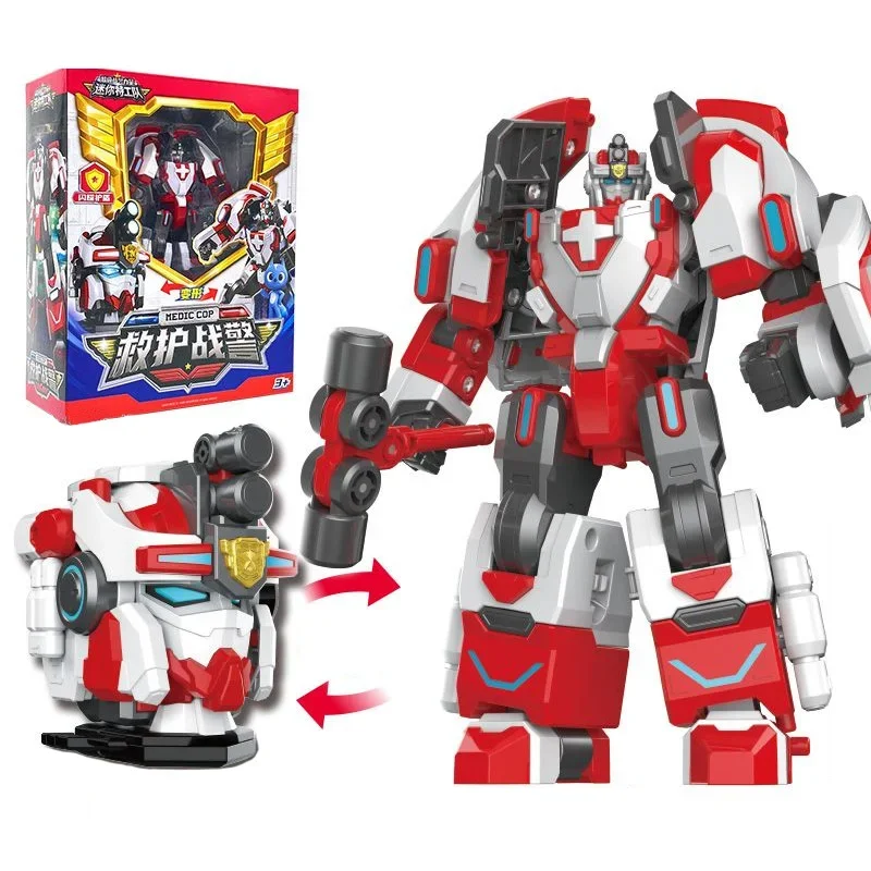 Mini Force Sterkste politie transformerende robot speelgoedactiefiguren MiniForce X Transformation Robot Fire Cop speelgoed voor kindcadeau