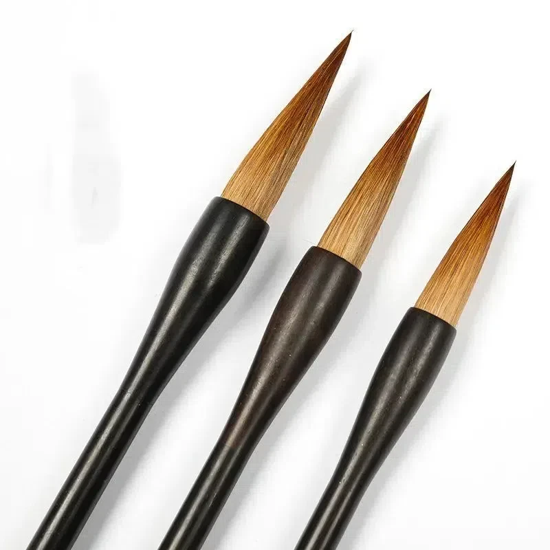 Wieselhaarpinsel-Stift, mittelgroß, regelmäßiges Skript, gehobene professionelle chinesische Malerei, Kalligraphie-Pinsel-Set, Künstlerbedarf, Anfänger