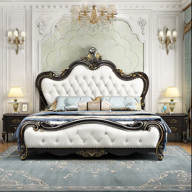 

Italian Designer Double Bed Simple Storage Leather Luxury Queen Bed Twin Floor Sleeping Cama Matrimonial Bedroom Furniture