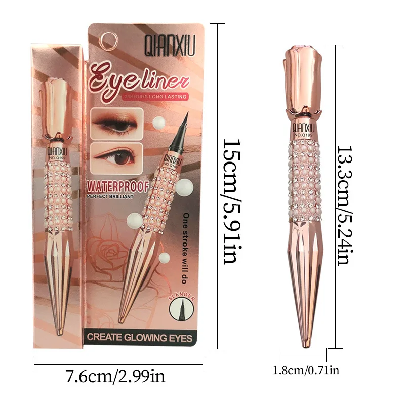 Caneta Delineadora à Prova d'Água e Resistente ao Suor da Queen, uma Caneta Delineadora de Longa Duração e que Não Resseca os Olhos