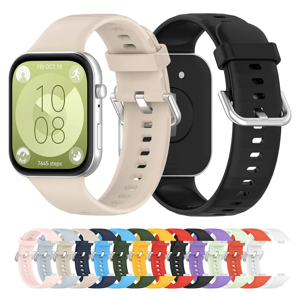 Silicone Watchband For Huawei Watch Fit 3 Fit3 Replacement Watch Strap For Huawei Watch Fit 4/Fit4 Pro Bracelet Correa