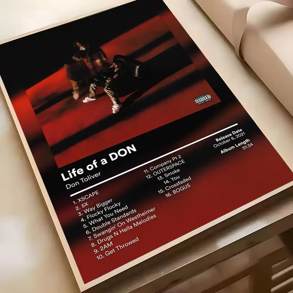 D-Don T-Toliver Poster, wasserfeste, selbstklebende Wandkunst-Aufkleber, abnehmbare Wanddekoration für Wohnzimmer und Schlafzimmer – Detail 9