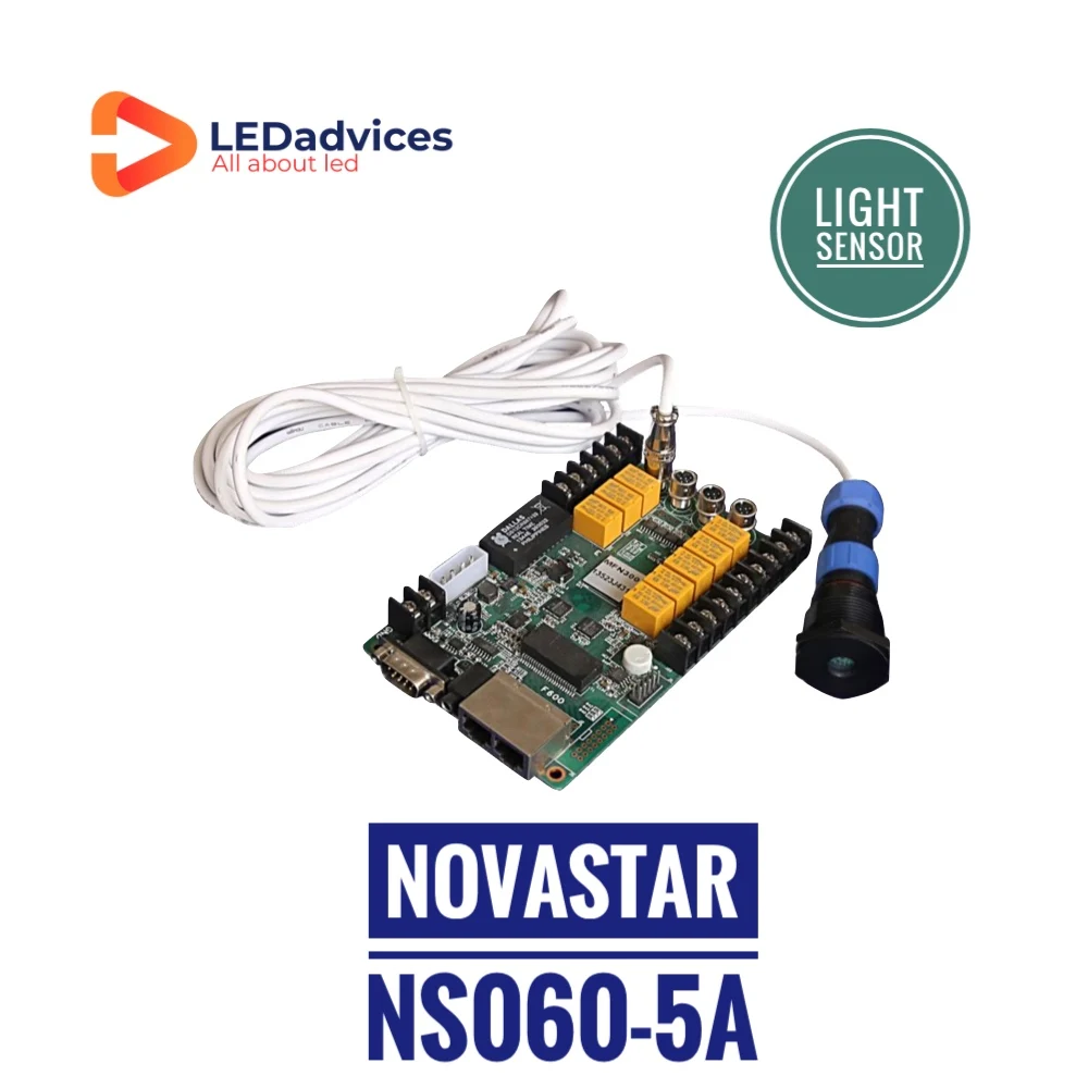 Imagem -02 - Novastar-sensor de Brilho Ambiente Ns0605a Light Conecte Msd300 Msd600 Mctrl300 Etc Cartões Síncronos ou Multifuncionais