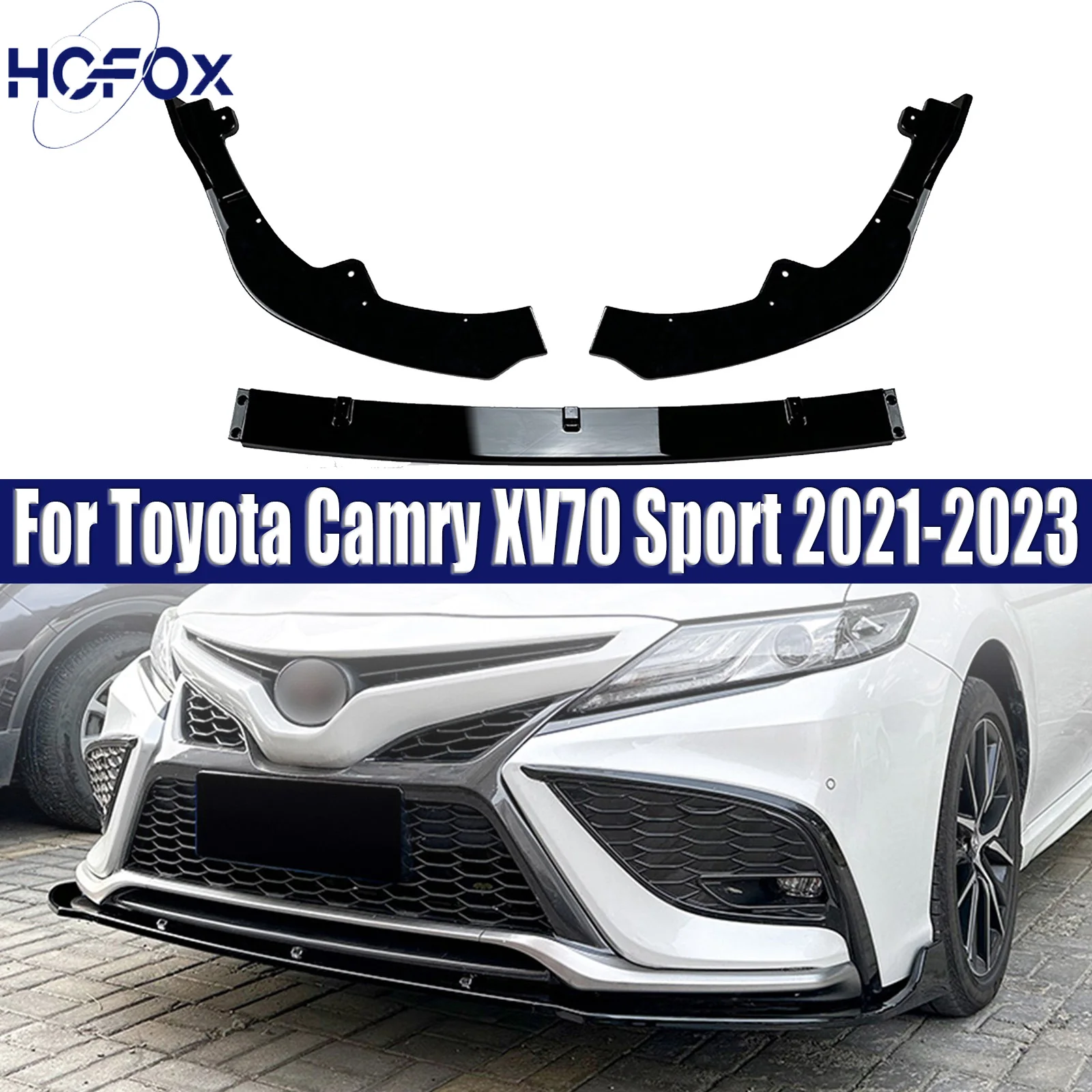 

Car Front Bumper Lip Spoiler Splitter Canard Lip Diffuser For Toyota Camry XV70 Sport 2021-2023