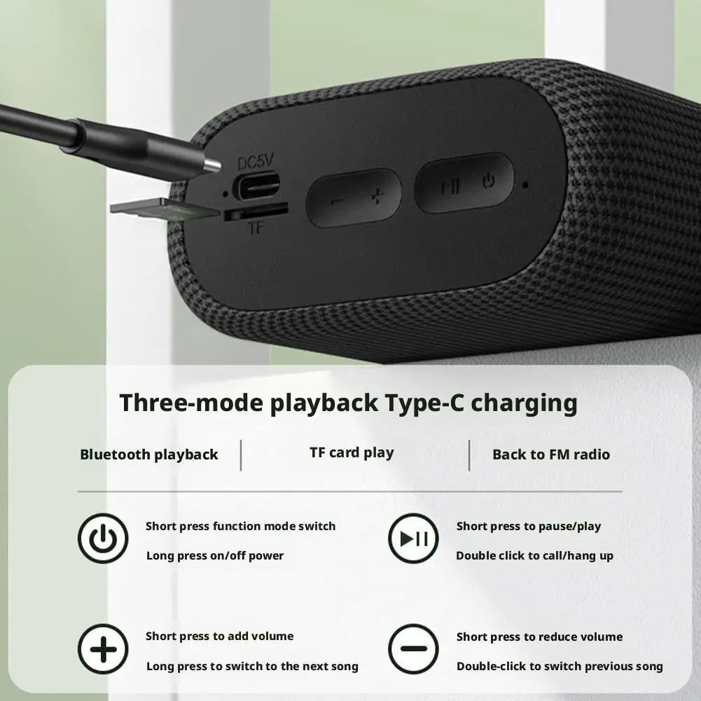 Portable Mini Bluetooth Speaker Big Audio And Punchy Bass IP67 Waterproof And Dustproof Speaker For Home Outdoor And Travel - Image 6