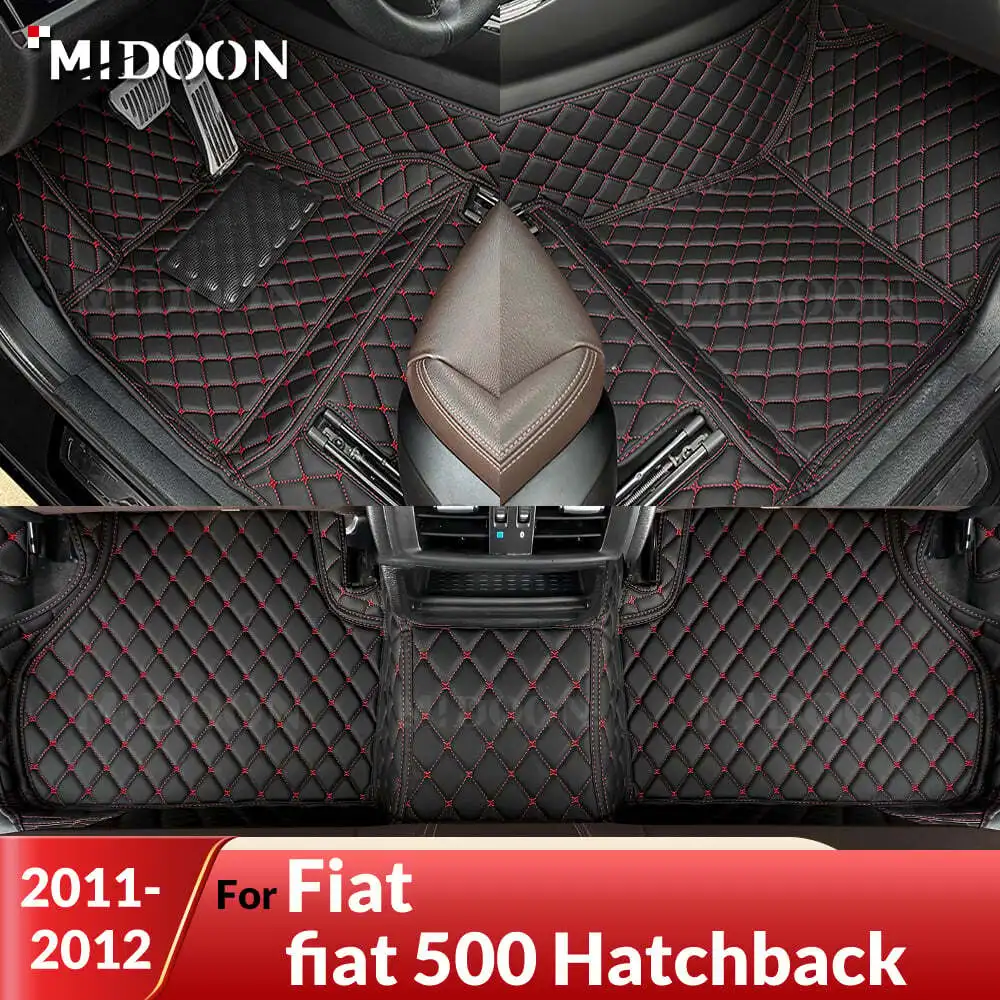 

Автомобильные коврики MIDOON для Fiat fiat 500 Hatchback 2011 2012, изготовленные на заказ автомобильные подушечки для ног, автомобильный ковер, аксессуары для интерьера