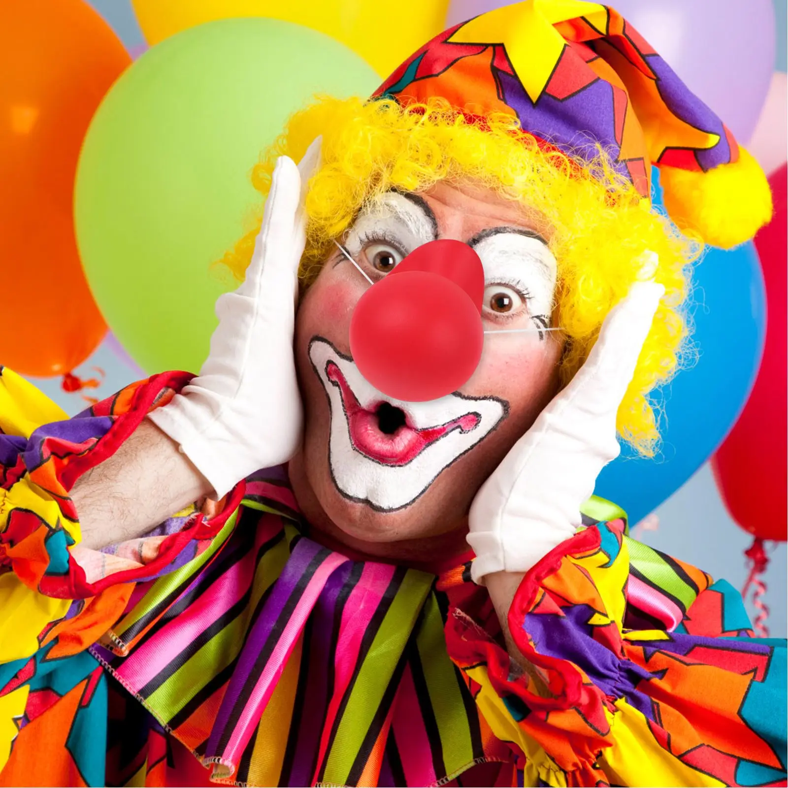 

6PCS Red Funny Clown Nose Foam Sponge Ball Nose Cosplay Costume Props Circus Performance Costume Party Props Decor Supplies