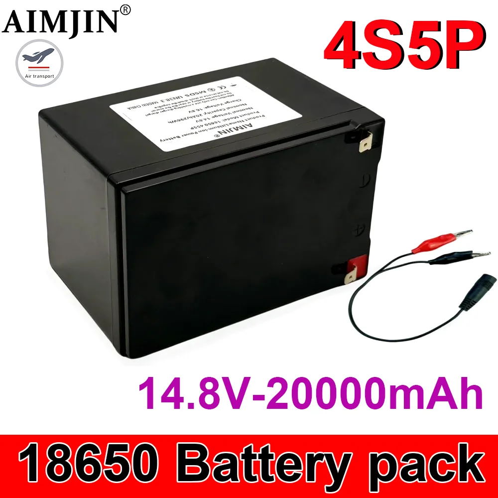 

4S5P Li-ion Battery Pack 14.8V 20Ah For Agricultural Spray, Stereo, Outdoor Solar Light, Children's Electric Vehicle Etc+Charger