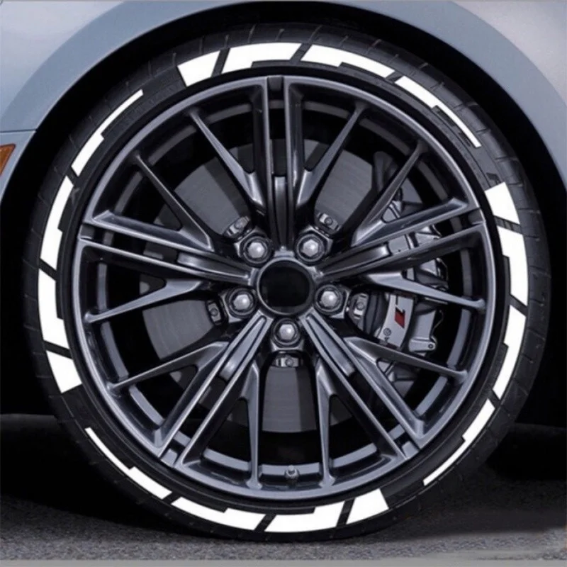 Car Tire Decoration Sticker 4 Tires DIY Decals Automobile Motorcycle Tire Styling Stickers  Multi Colored Customizable Letter