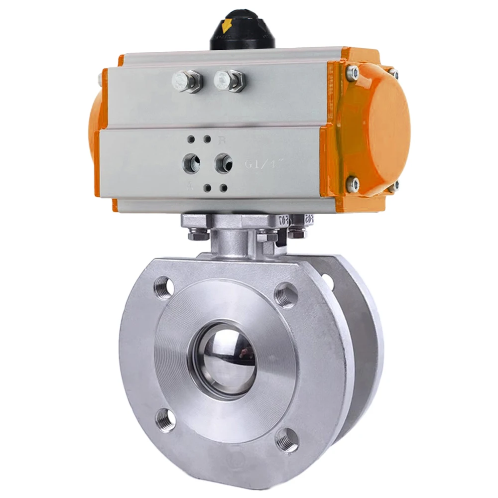 

DN50 2 Inch Ss304 Stainless Steel Pneumatic Actuated Italy Wafer Type Double Acting Pneumatic Ball Valve