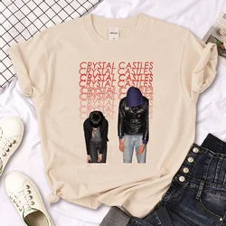 Crystal Castles top men Japanese streetwear manga tshirt male y2k clothing