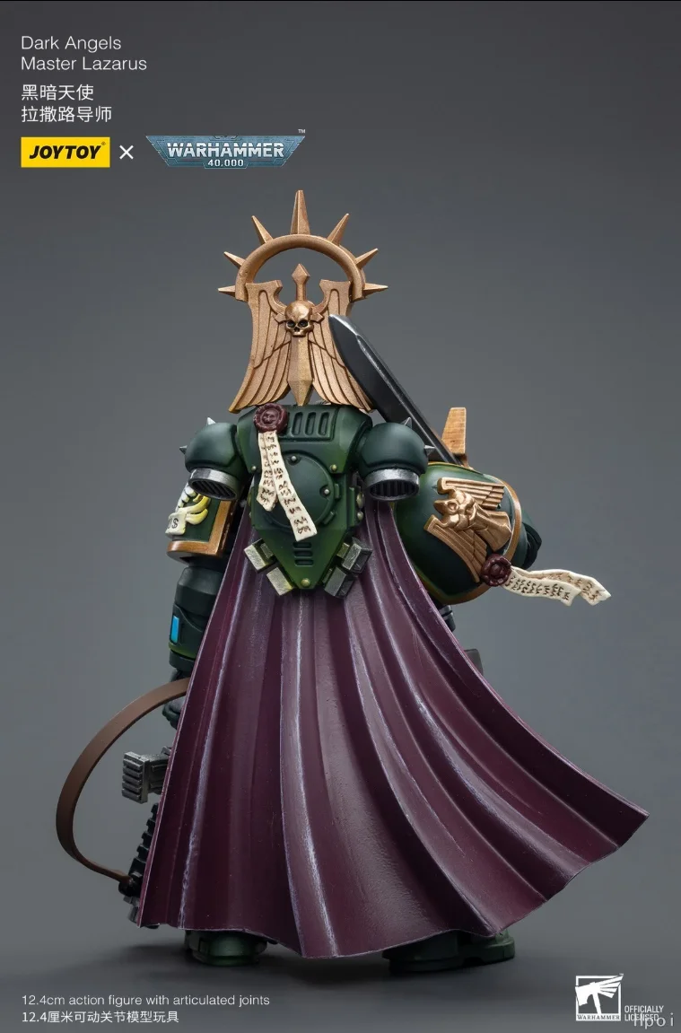 Figura de acción JOYTOY 1/18 Original y genuina de Warhammer 40K Dark Angels Master Lazarus