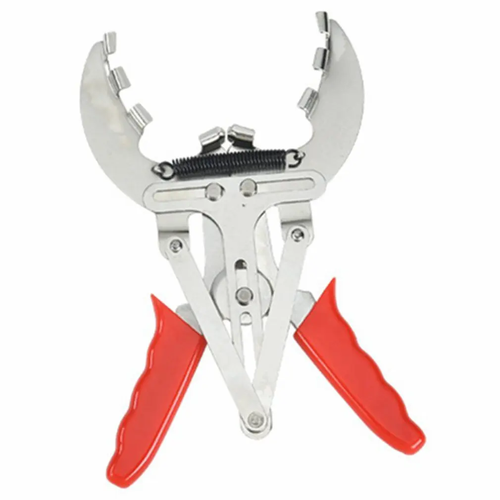 

Adjustable Piston Ring Plier Clamp Powerful Expander Remover Car Repair Handheld Tool Nickel-Plated Surface Rubber Coated Handle