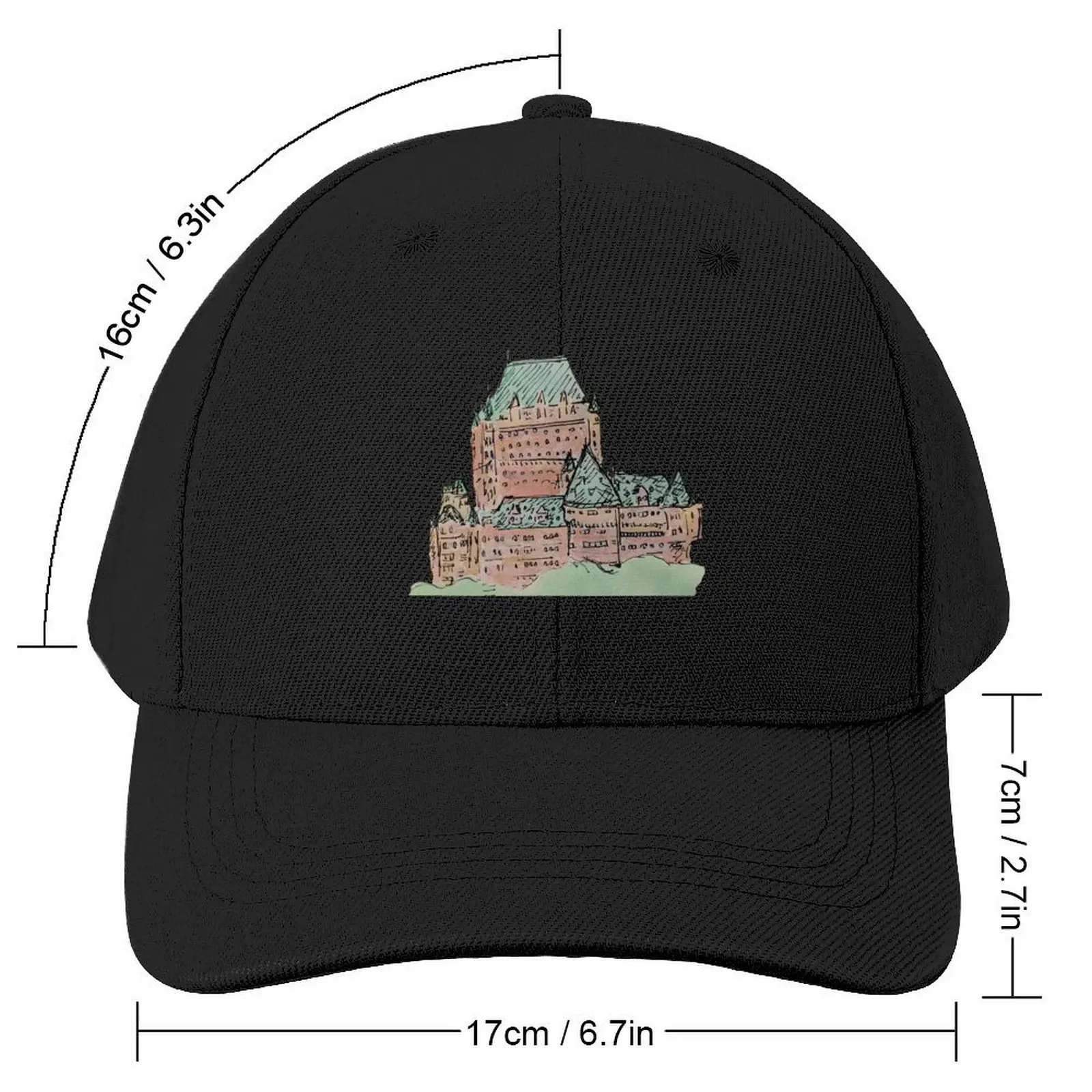 Le Chateau Frontenac Quebec City (watercolour) Baseball Cap party Hat New Hat Golf Men Women's