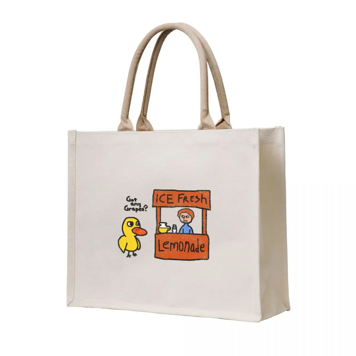 

Ice Fresh Lemonade Got Any Grapes Duck Funny Gift Tote Bag the tote bag eco bag folding tote custom