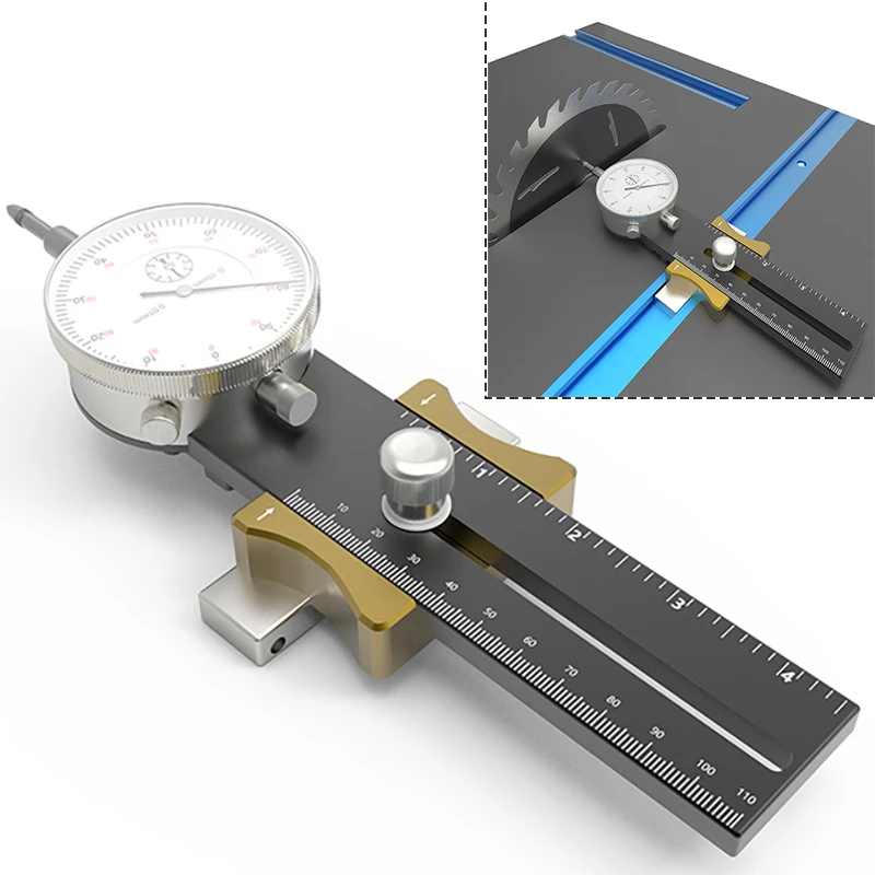 table saw dial gauge corrector liga de aluminio para serra lamina correcao do paralelismo ferramenta do woodworking 01